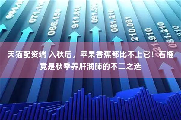天猫配资端 入秋后，苹果香蕉都比不上它！石榴竟是秋季养肝润肺的不二之选